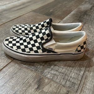 Women’s checkered vans, size 9